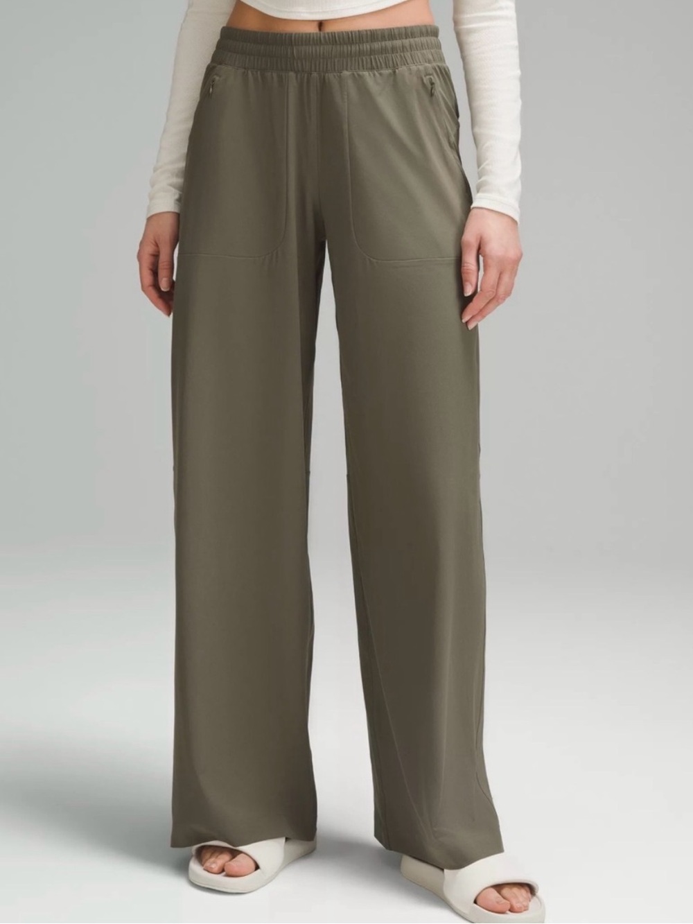 Lululemon swift midrise wide leg pant green